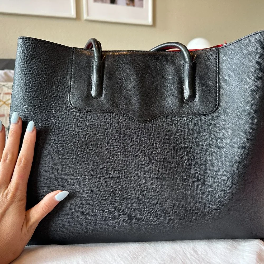 Rebecca Minkoff Black Leather Tote Bag - Picture 4 of 7